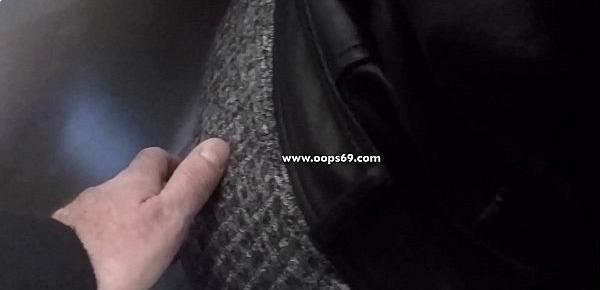  Horny Married Bulge Watcher Milf Touch my Cock at Subway!